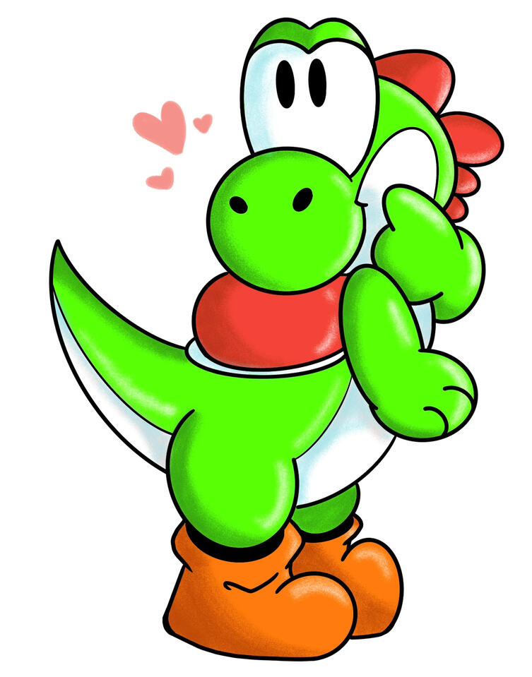 Fanart of Yoshi from the Mario series